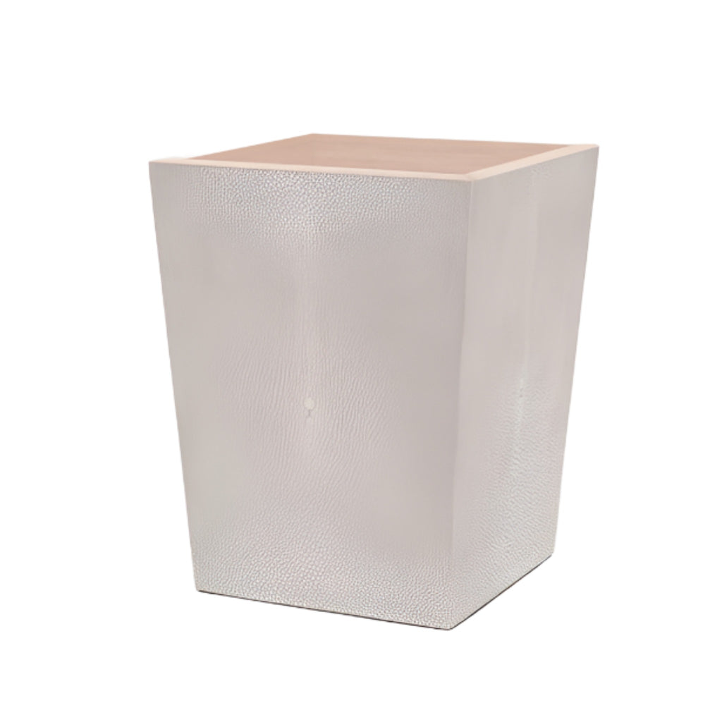 Pigeon & Poodle Manchester Sand Faux Shagreen Wastebasket - Wastebasket Sets - The Well Appointed House