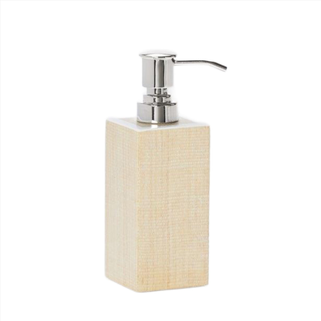 Pigeon & Poodle Maranello Beige Abaca Soap Pump Dispenser - Bath Accessories - The Well Appointed House