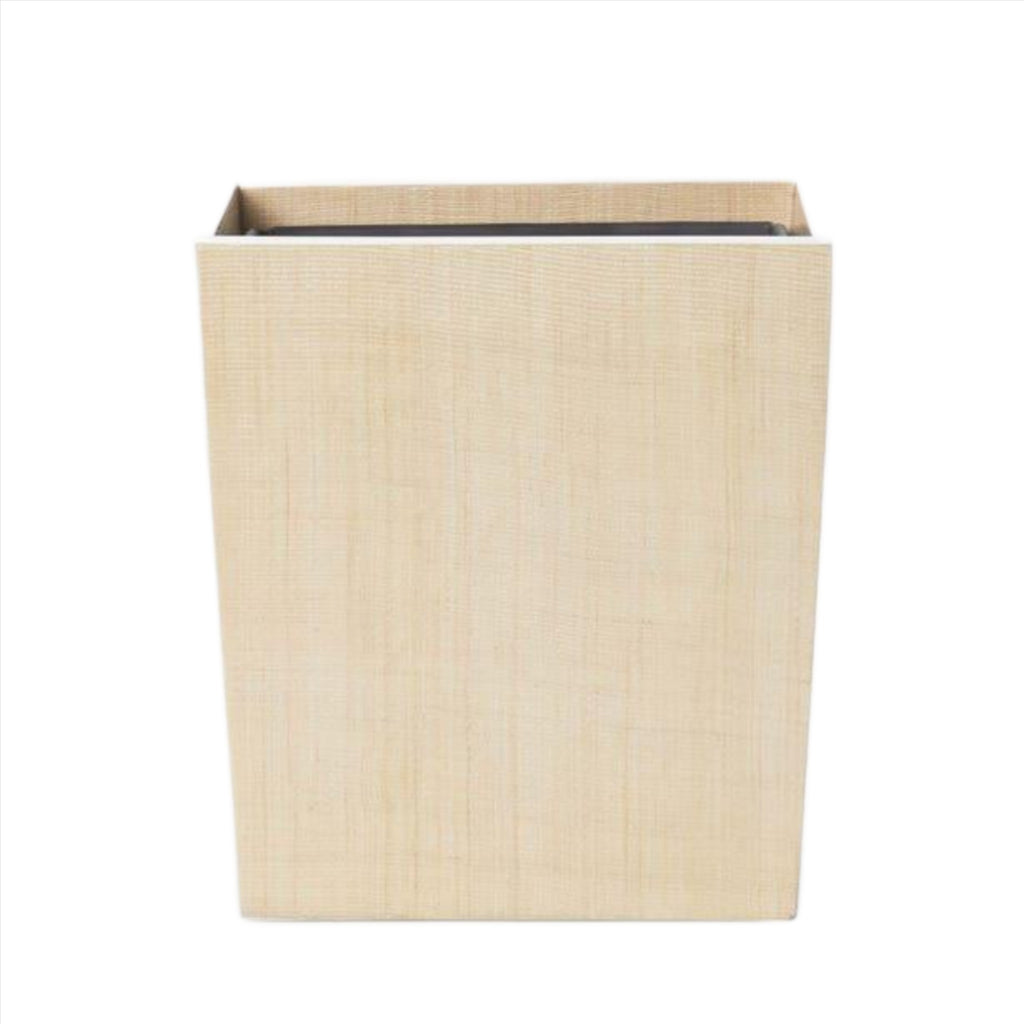 Pigeon & Poodle Maranello Beige Abaca Wastebasket - Wastebasket Sets - The Well Appointed House