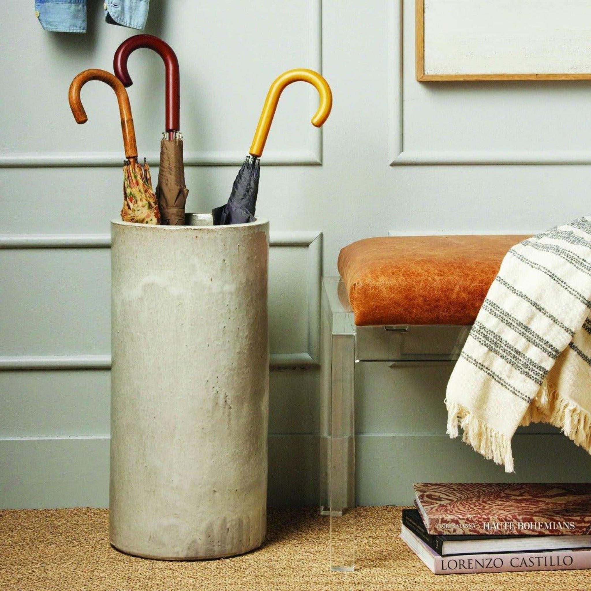 Maribo Rustic White Umbrella Stand 11