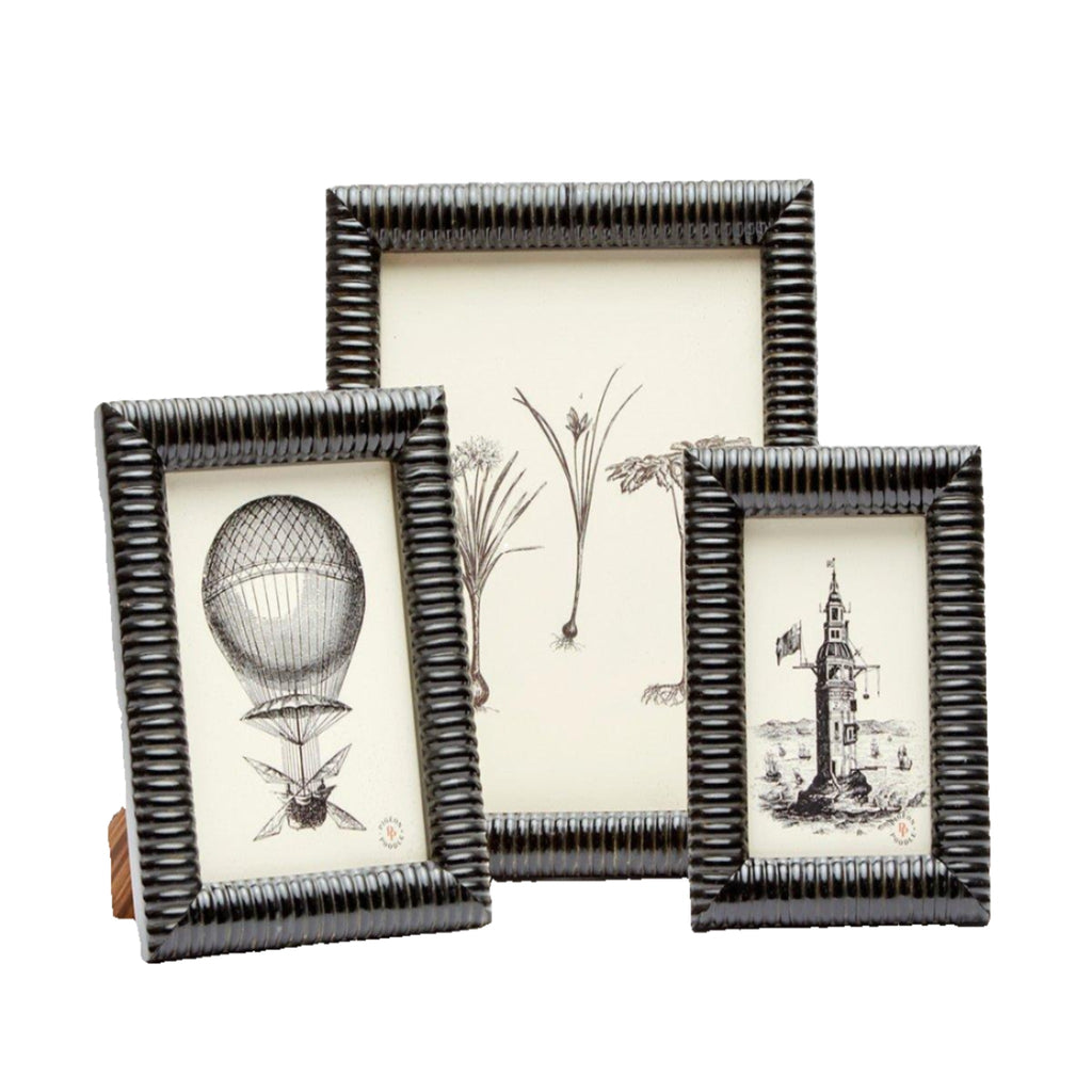 Pigeon & Poodle Metz Black Horn Picture Frame in Three Different Sizes - Picture Frames - The Well Appointed House