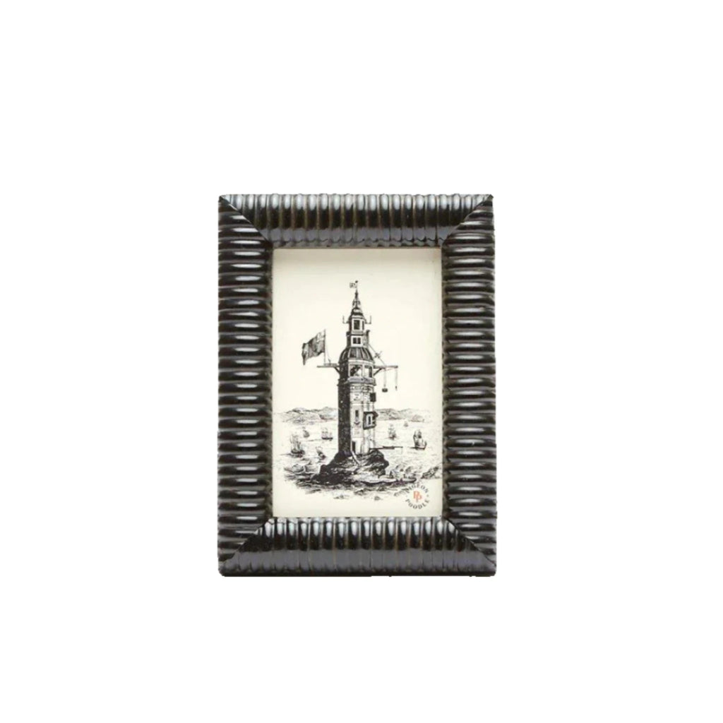 Pigeon & Poodle Metz Black Horn Picture Frame in Three Different Sizes - Picture Frames - The Well Appointed House