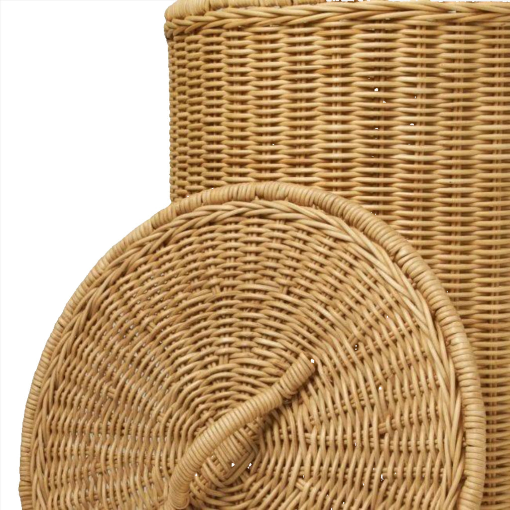 Pigeon & Poodle Morris Handwoven Wicker Hamper With Detachable Lid - Hampers - The Well Appointed House