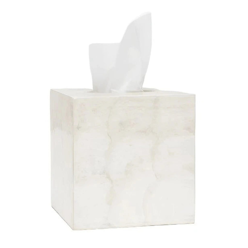 Pigeon & Poodle Pearlized Capiz Andria Tissue Box Cover - Bath Accessories - The Well Appointed House