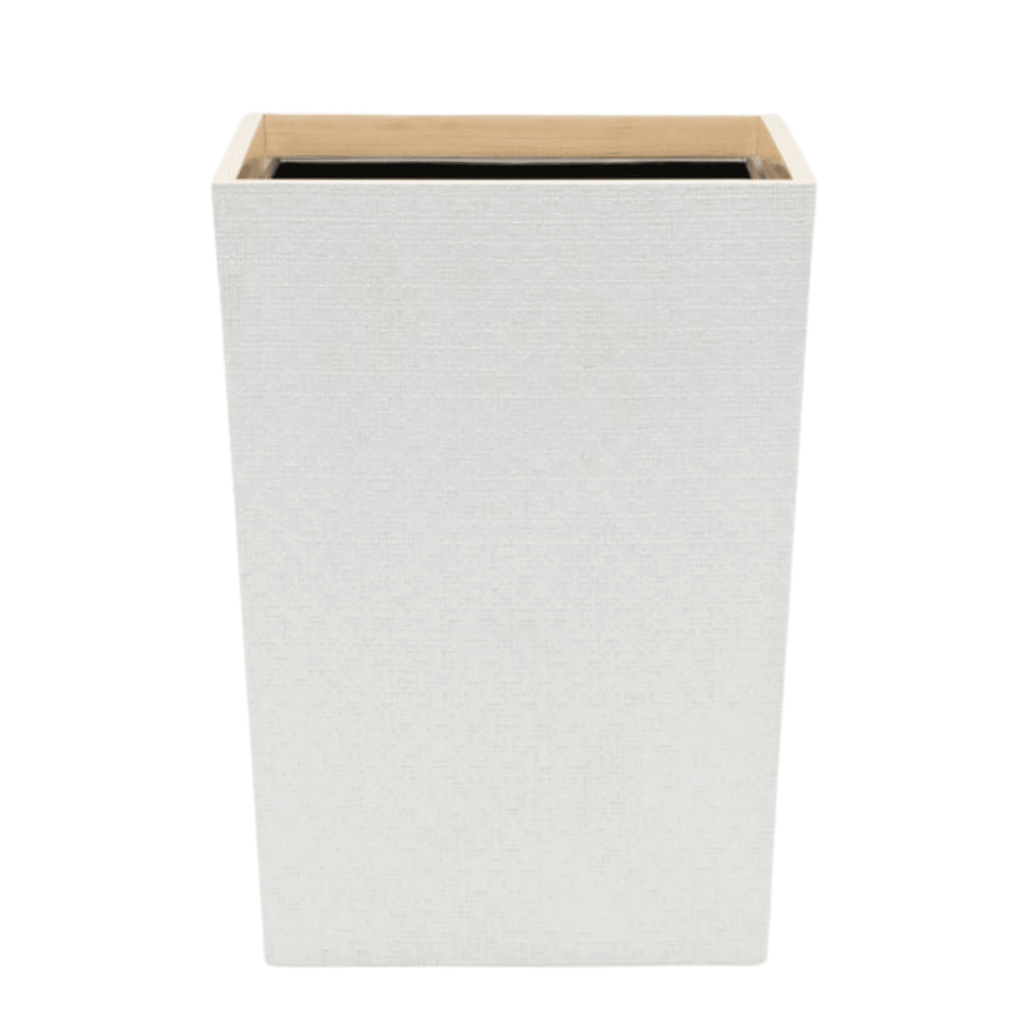 Pigeon & Poodle Rosewell Faux Rattan Wastebasket- Available in Two Sizes - Wastebasket - The Well Appointed House