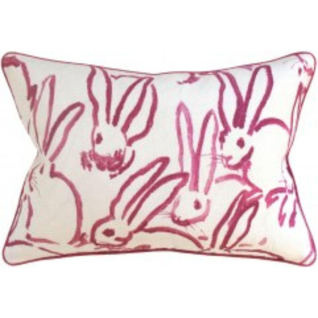 Pink Bunny Design Decorative Rectangular Throw Pillow - Little Loves Pillows - The Well Appointed House
