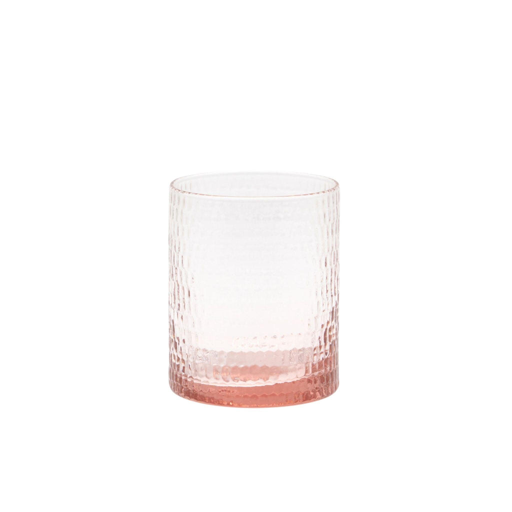 Pink Crocodile Texture Hand Blown Glasses - Drinkware - The Well Appointed House