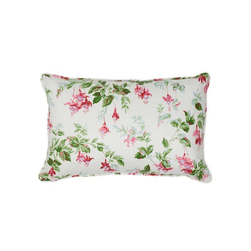 Pink Garden Gate Floral Chintz Throw Pillow - Pillows - The Well Appointed House