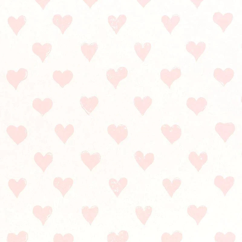 Pink Hearts Wallpaper - Little Loves Wallpaper - The Well Appointed House