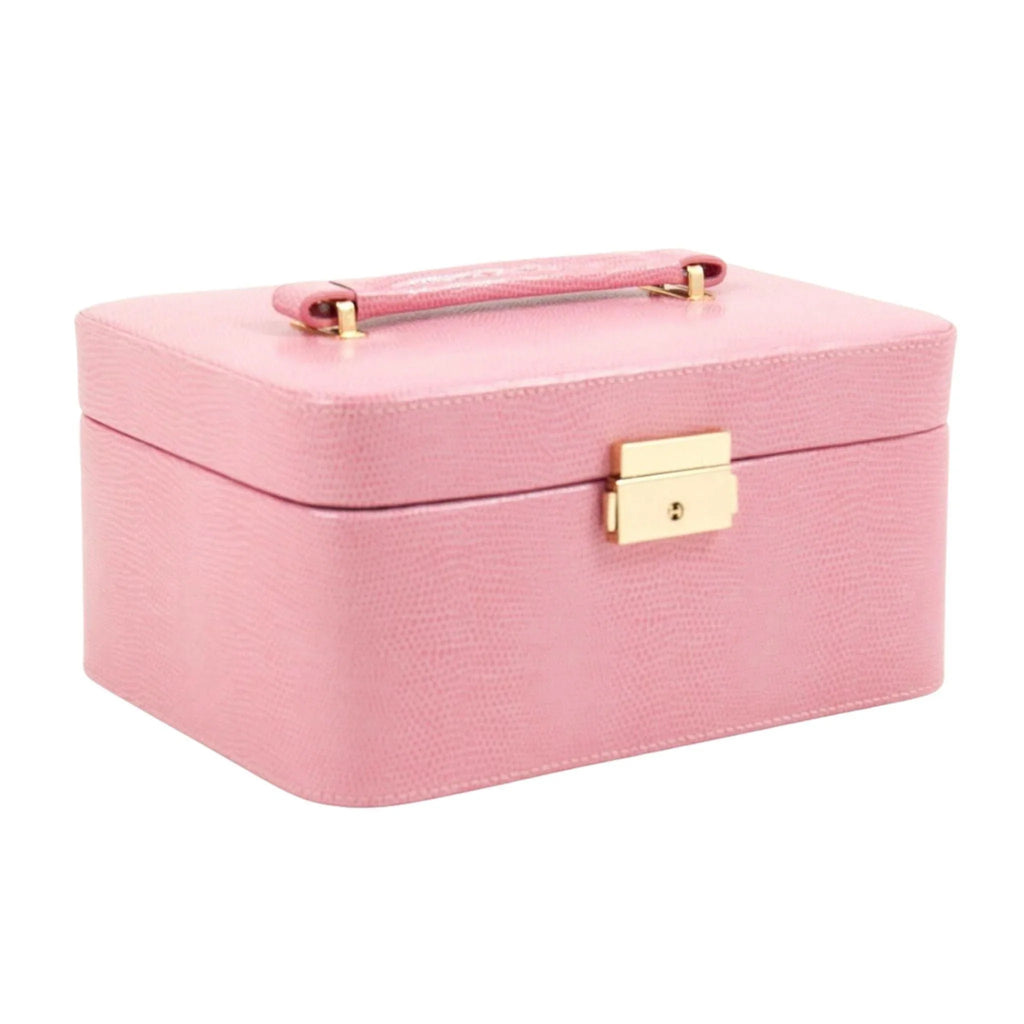 Pink Leather Jewelry Box - Jewelry & Watch Cases - The Well Appointed House
