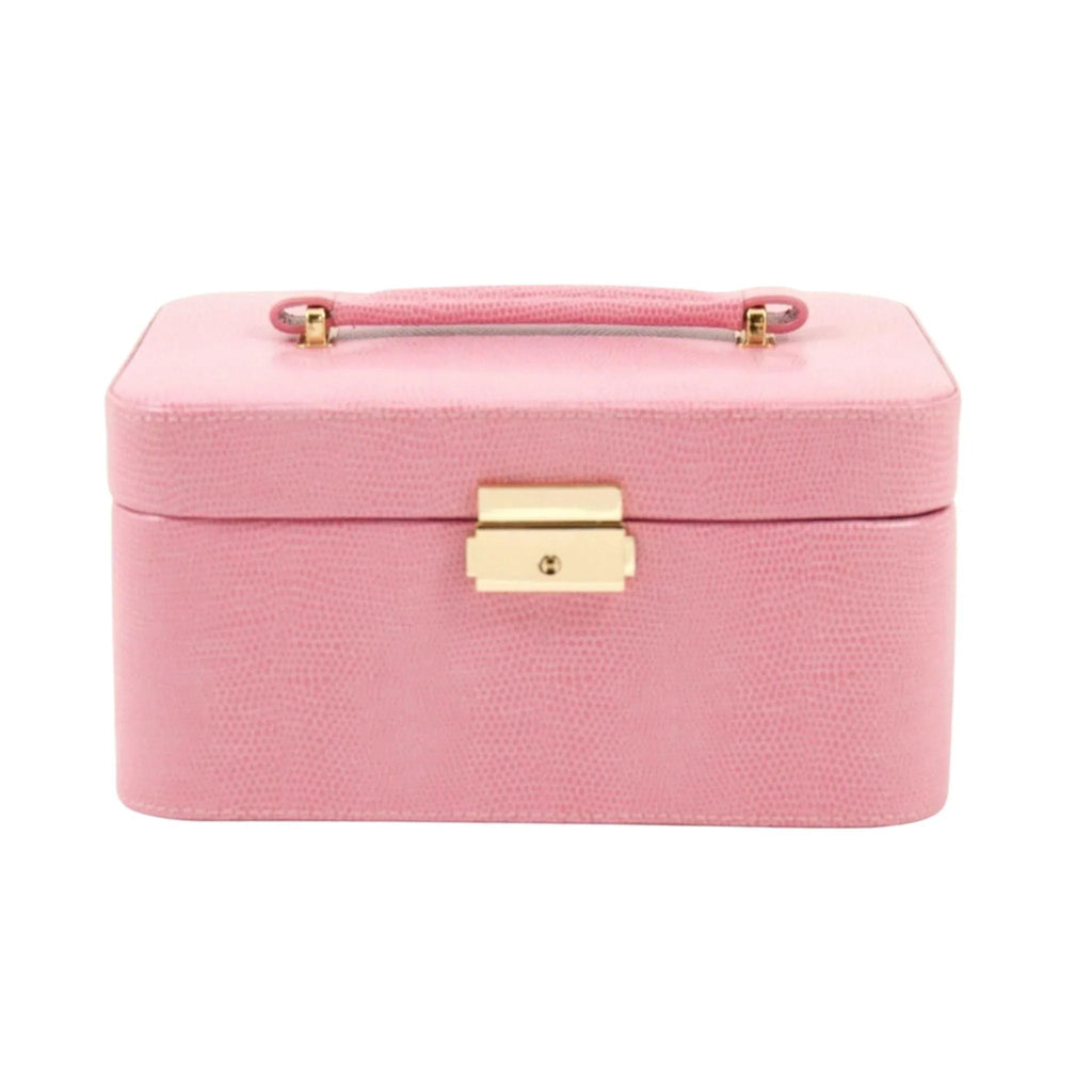 Pink Leather Jewelry Box - Jewelry & Watch Cases - The Well Appointed House