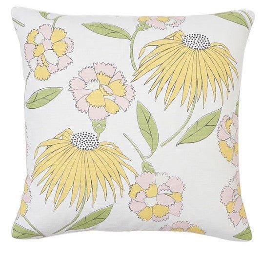 Pink Lemonade Floral Bouquet 18" Throw Pillow - Pillows - The Well Appointed House