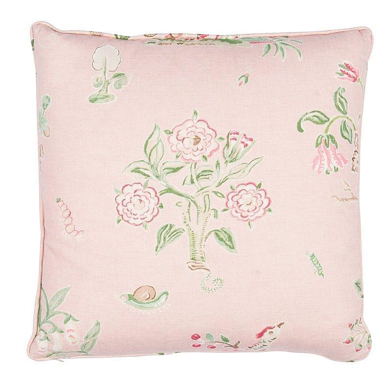 Pink Magical Menagerie Flight of Fancy 20" Linen Pillow - Little Loves Pillows - The Well Appointed House