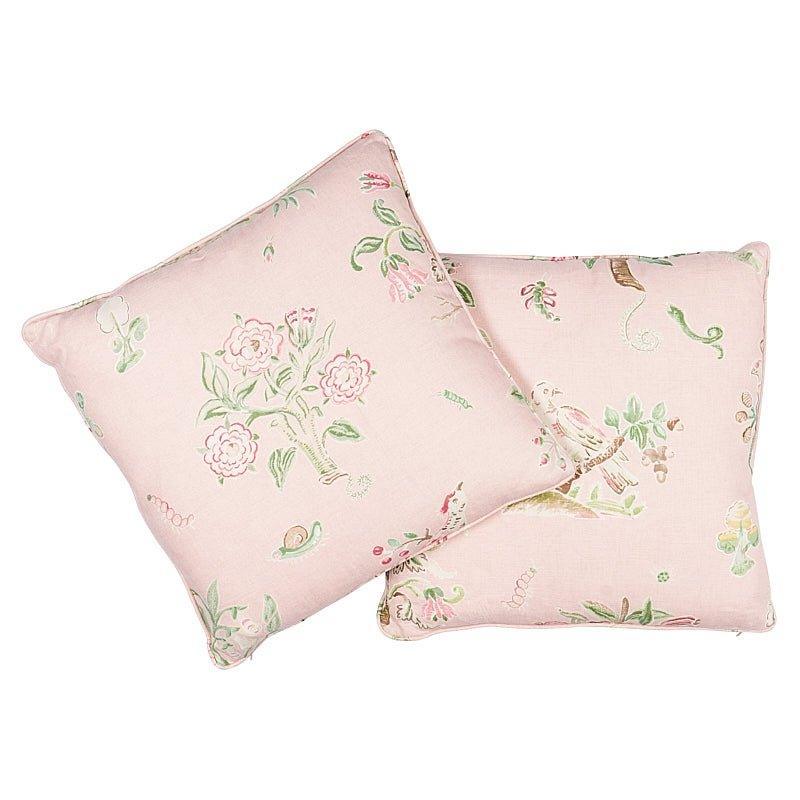 Pink Magical Menagerie Flight of Fancy 20" Linen Pillow - Little Loves Pillows - The Well Appointed House