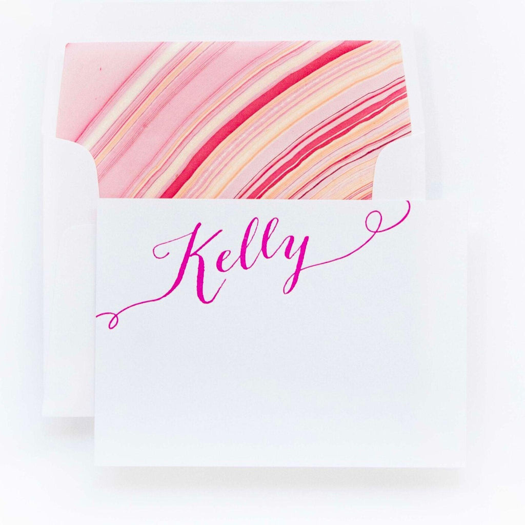 Pink Marble Design Personal Stationery D44 - Stationery & Desk Accessories - The Well Appointed House