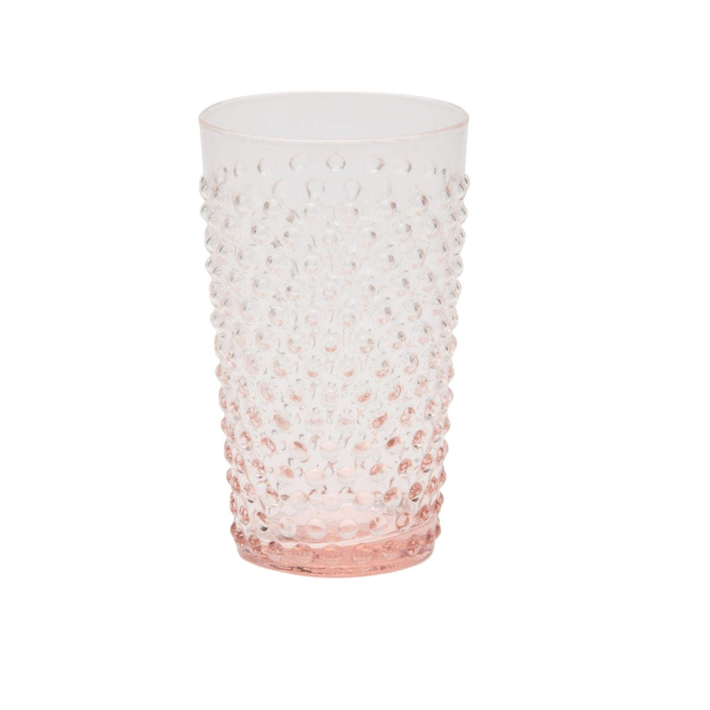 Pink Raised Dot Surface Hand Blown Glasses - Drinkware - The Well Appointed House