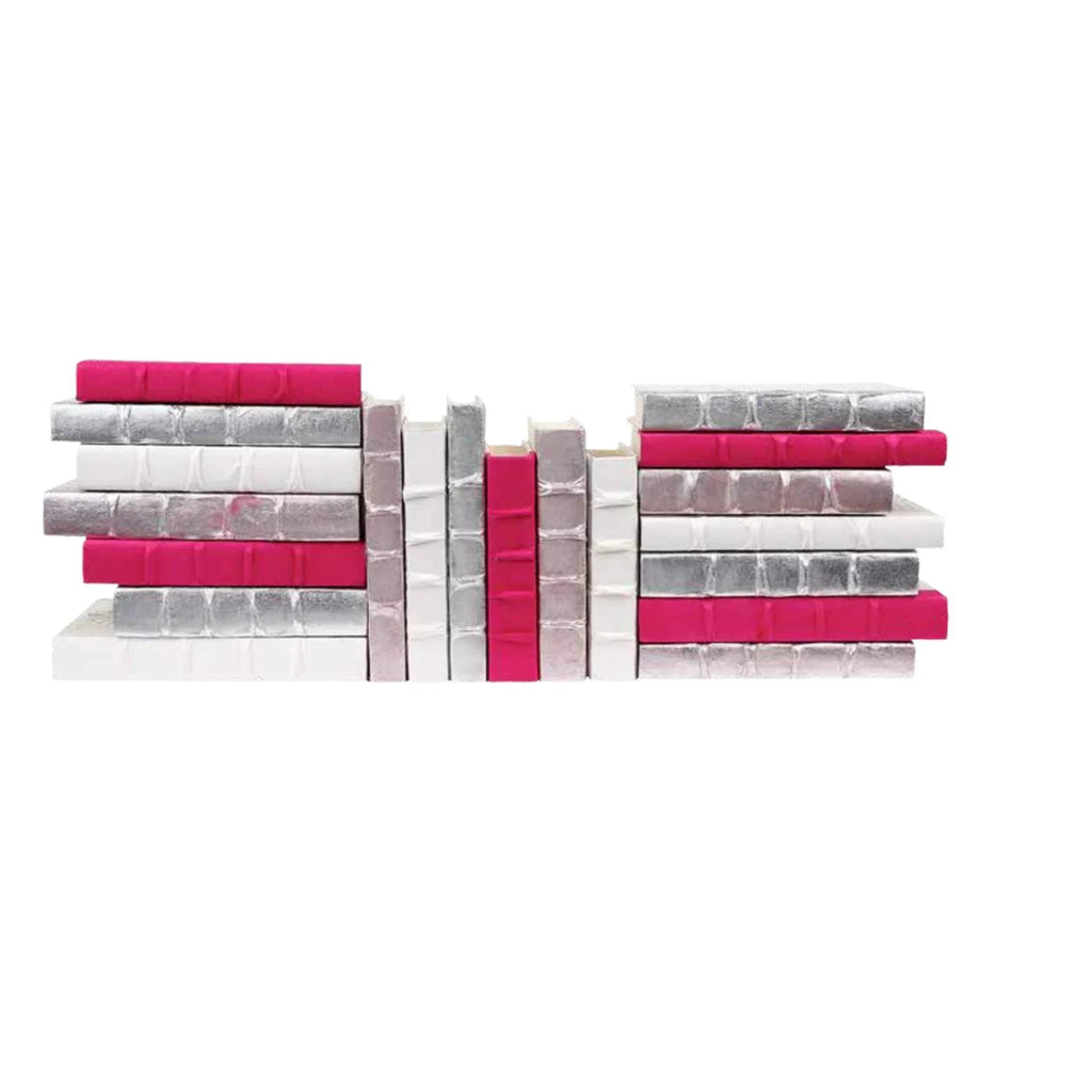 Pink, White, and Silver Decorative Book Set - Books - The Well Appointed House