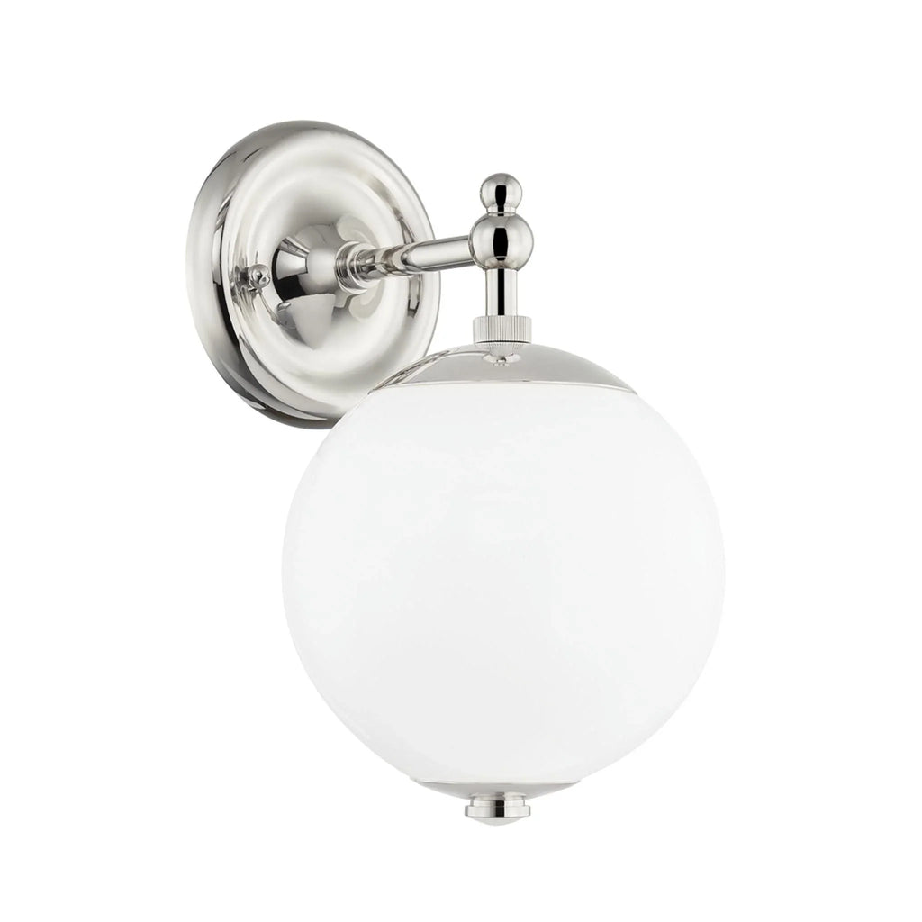 Polished Nickel Suspended Sphere Wall Sconce - Sconces - The Well Appointed House