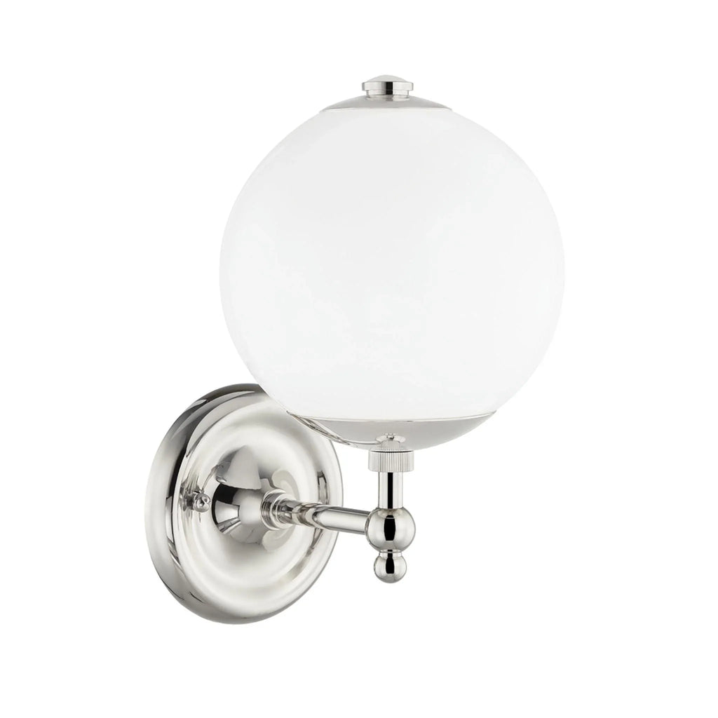 Polished Nickel Suspended Sphere Wall Sconce - Sconces - The Well Appointed House