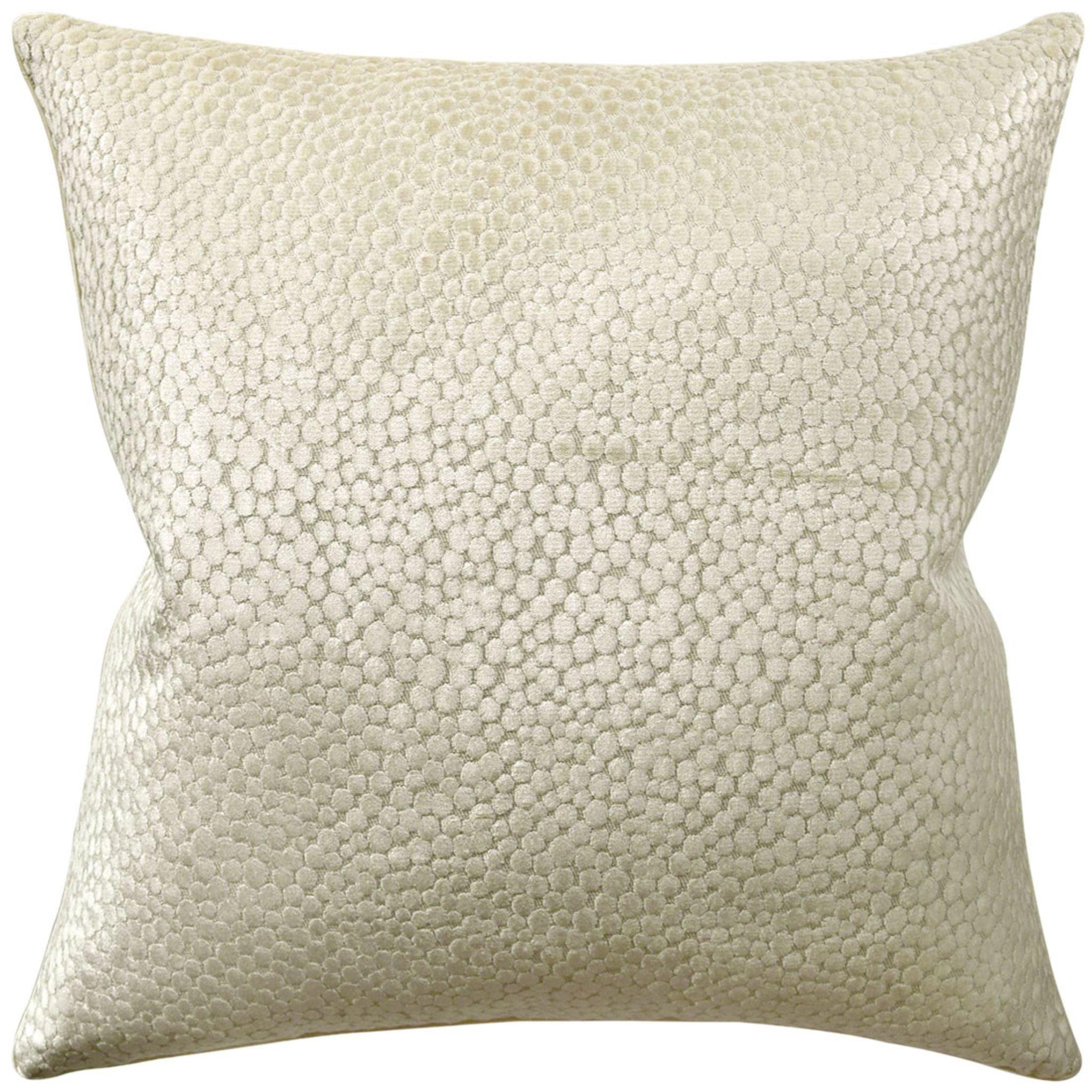 Polka Dot Plush Velvet Natural Decorative Square Throw Pillow – The Well  Appointed House