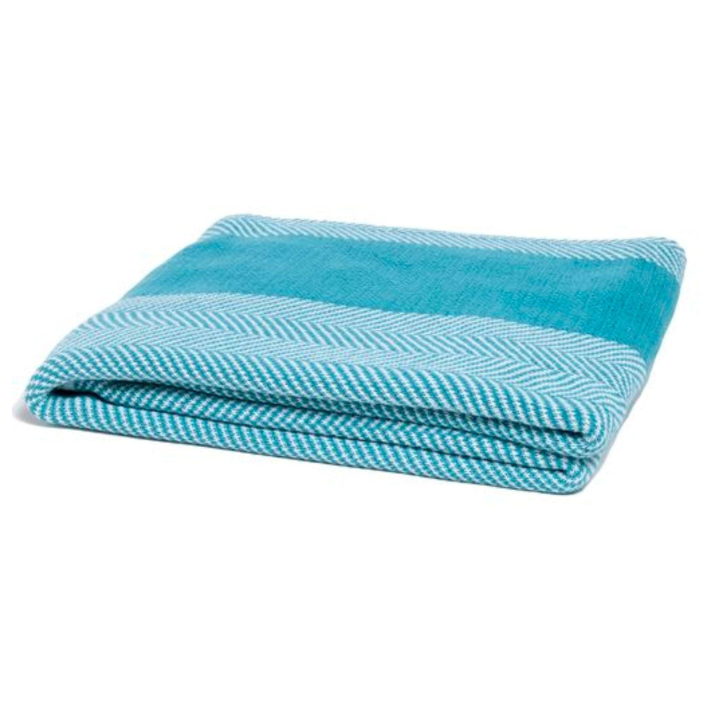 Poly Herringbone Striped Throw - Available in Six Colors - Throw Blankets - The Well Appointed House