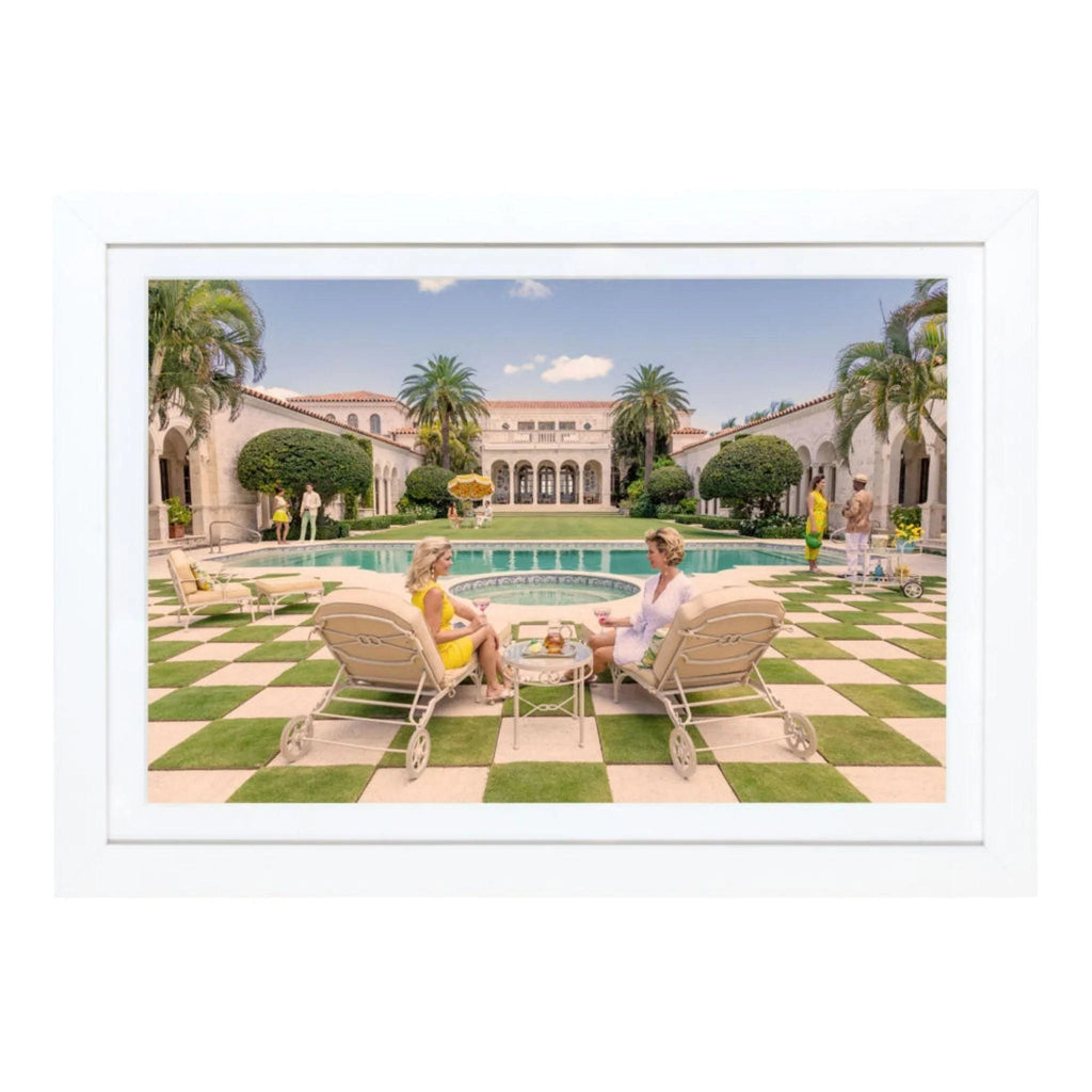 Poolside at La Follia, Palm Beach Mini Framed Print by Gray Malin - Photography - The Well Appointed House