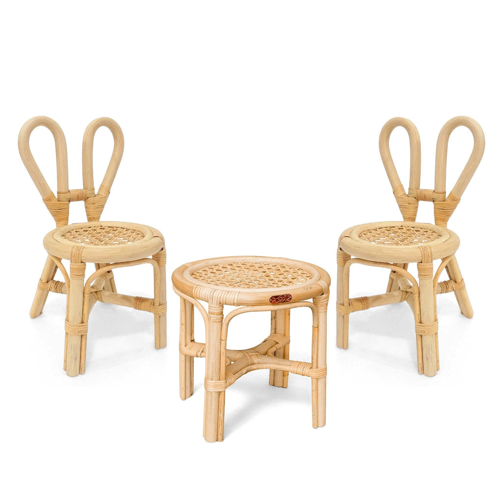 Poppie Mini Table & Chairs Set - Little Loves Dolls & Doll Accessories - The Well Appointed House