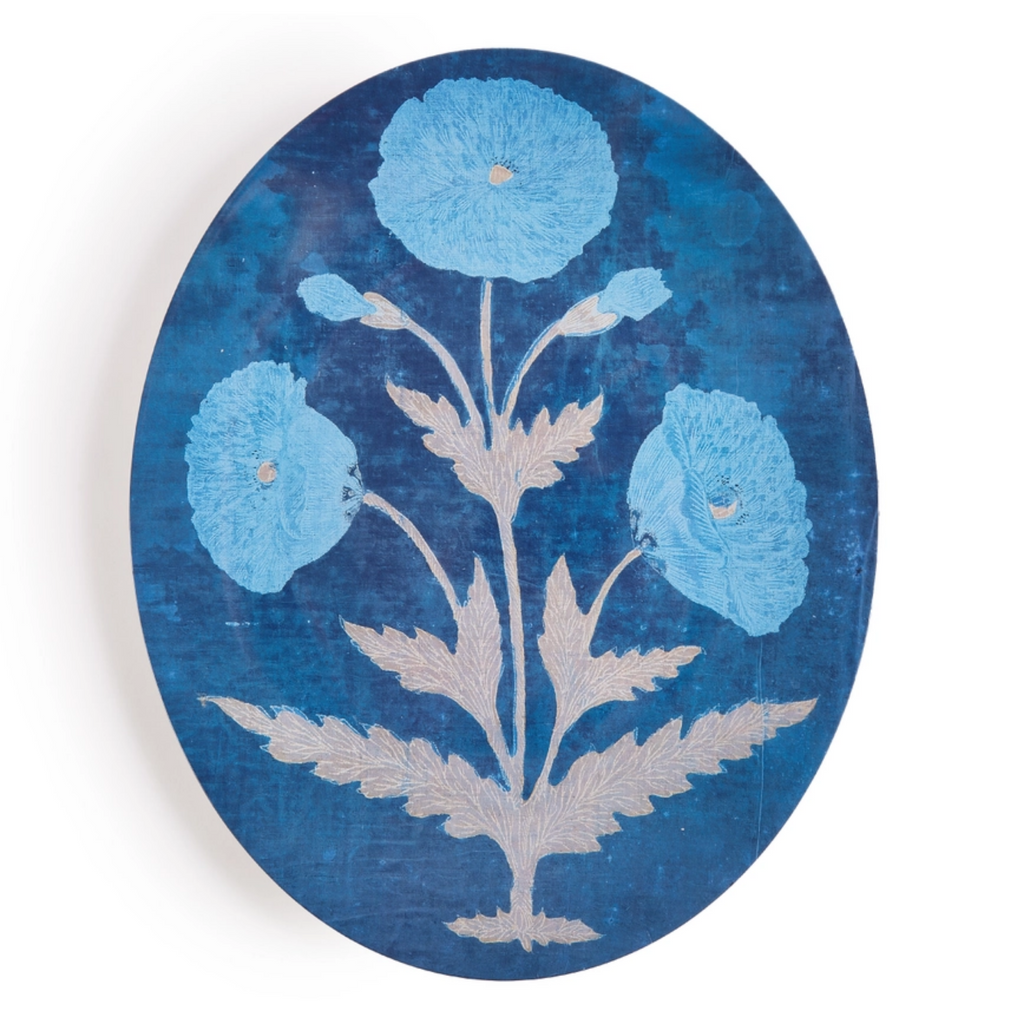 Blue Poppy Oval Platter - The Well Appointed House
