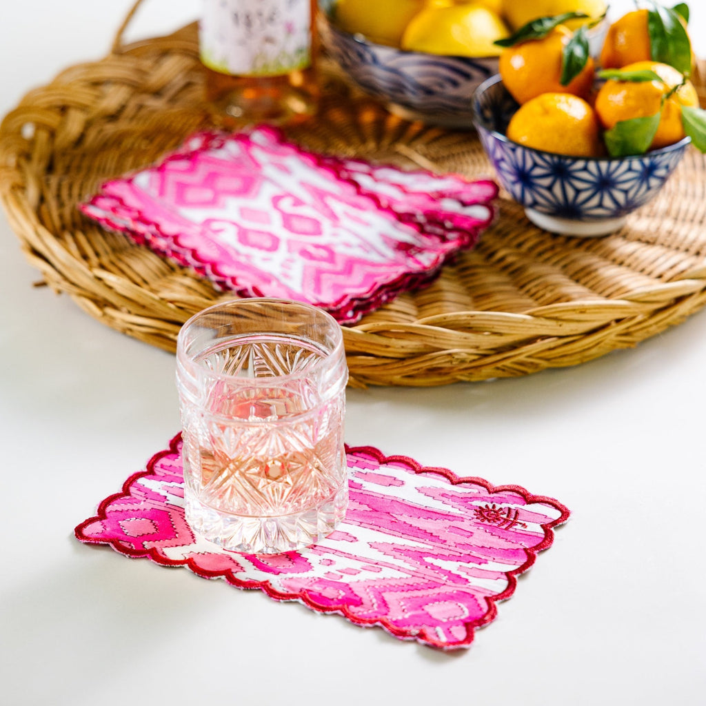 Poppy Cocktail Napkins, Set of 6 - The Well Appointed House