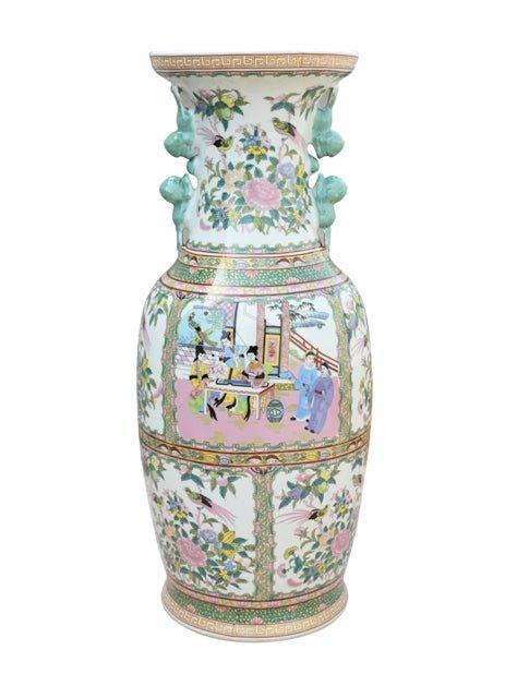 Porcelain Rose Canton Vase - Vases & Jars - The Well Appointed House