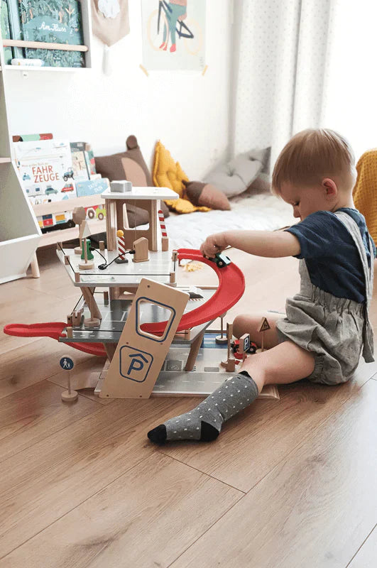 Premium Wooden Car Park For Children - Little Loves Pretend Play - The Well Appointed House