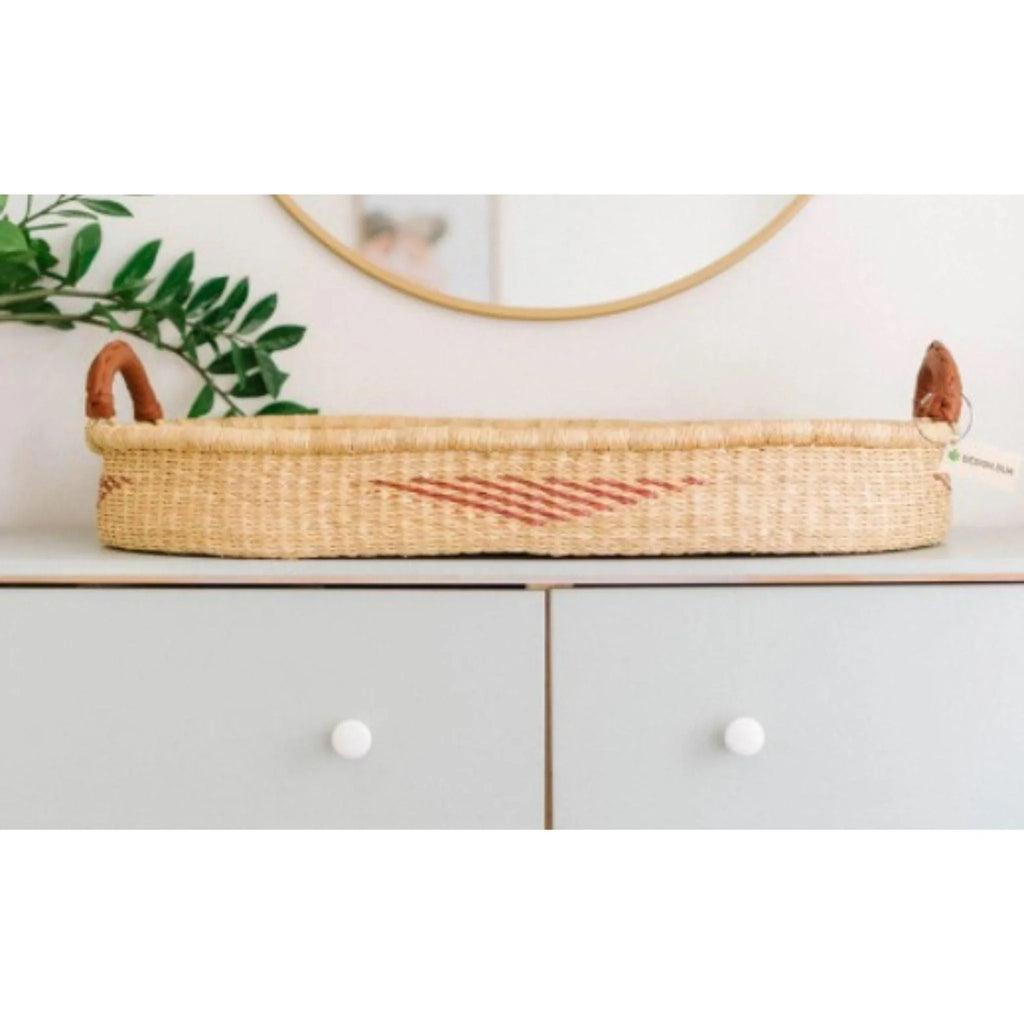 Prism Patterned Natural Grass Changing Basket - Changing Tables & Pads - The Well Appointed House