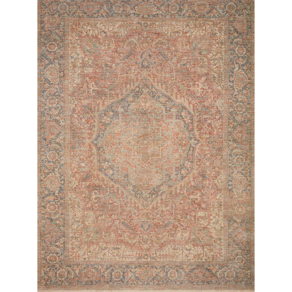 Priya Brick / Navy Area Rug - The Well Appointed House