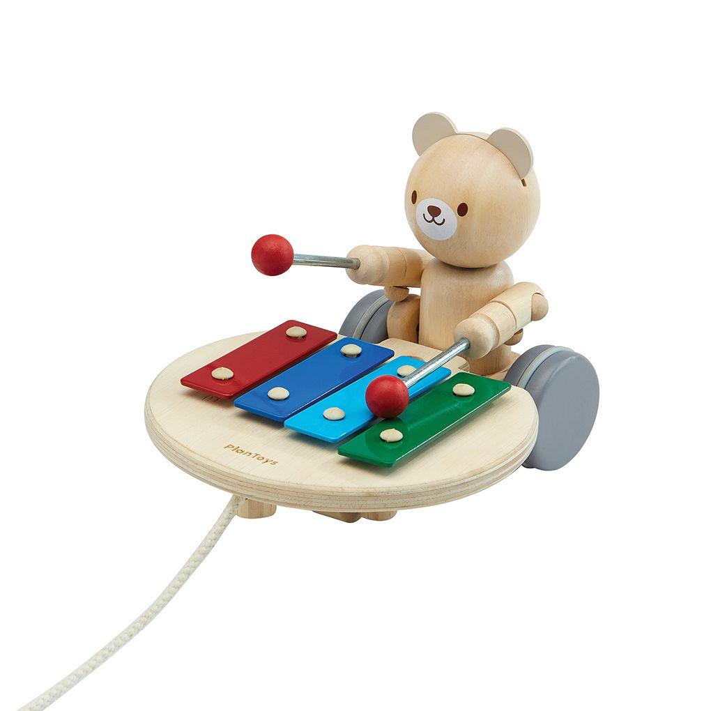 Pull Along Musical Bear - Little Loves Learning Toys - The Well Appointed House