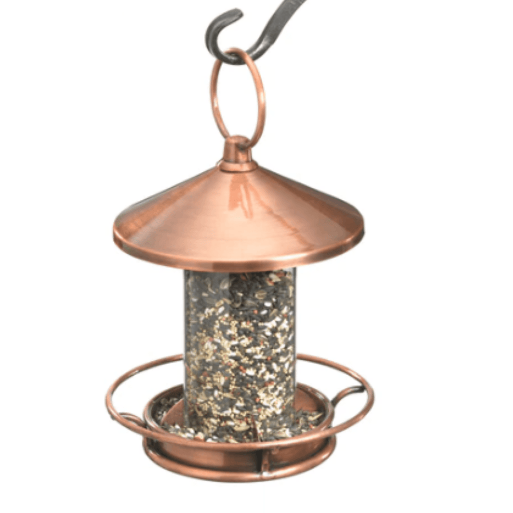 Pure Copper Hanging Dine & Dash Bird Feeder - Birdhouses - The Well Appointed House
