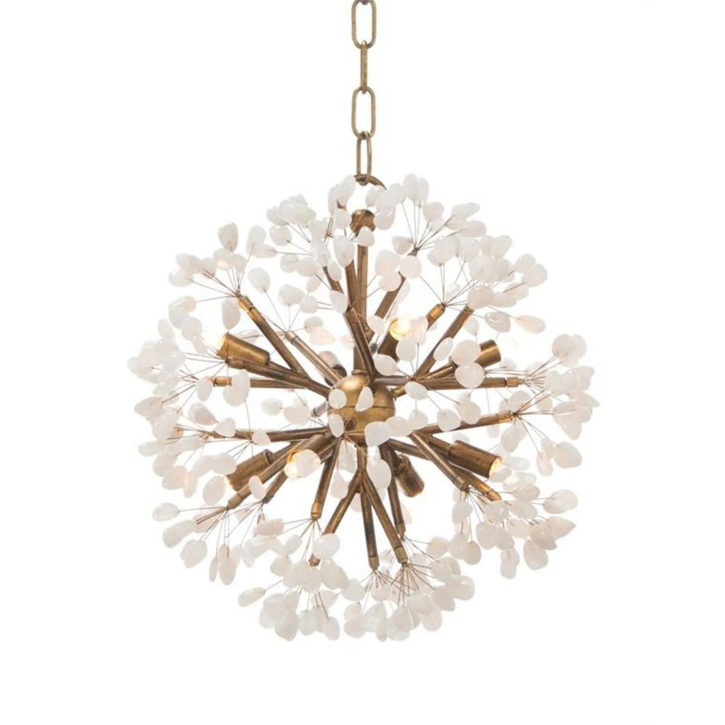Quartz Crystal Floral Globe Chandelier - Chandeliers & Pendants - The Well Appointed House