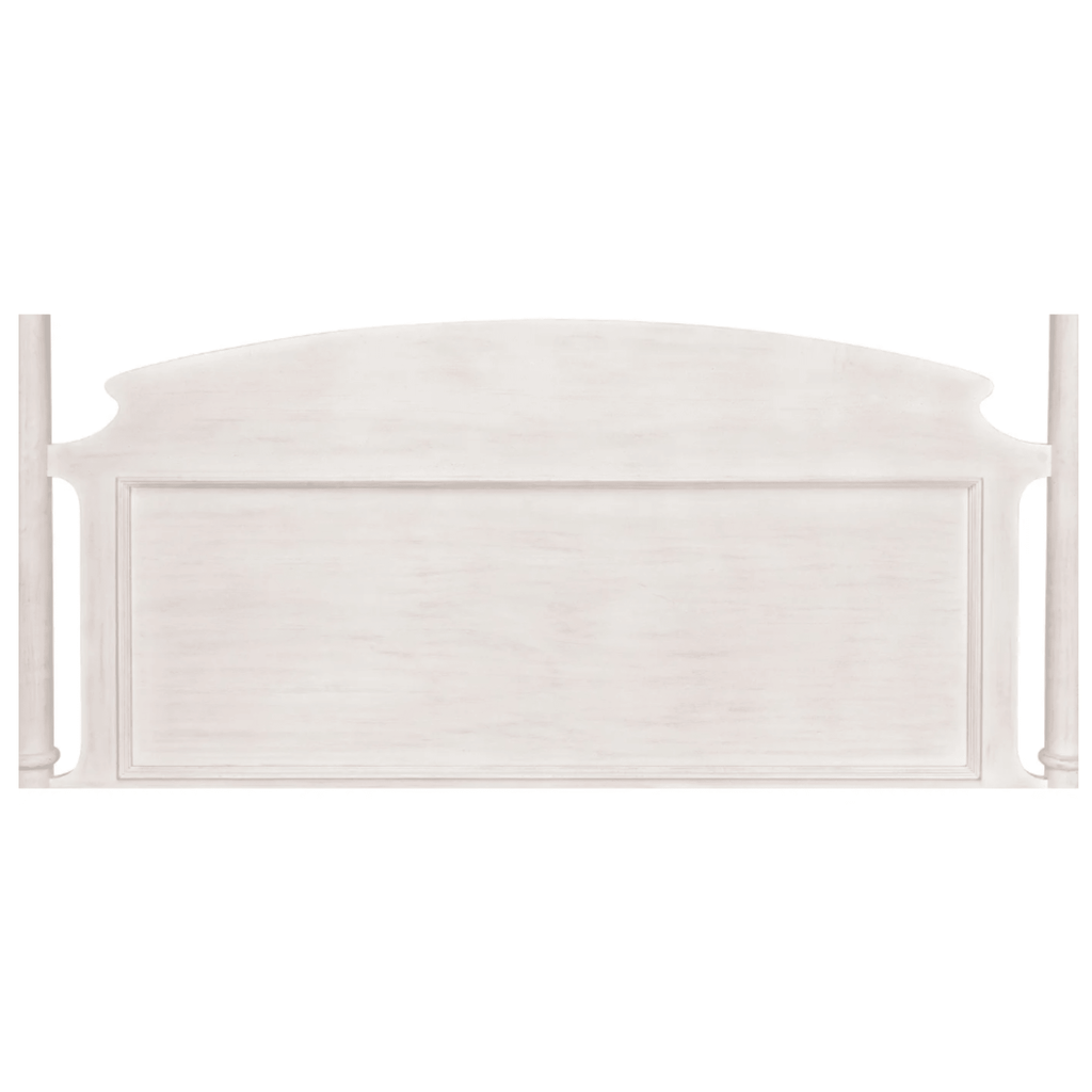 Queen Size Four Poster Bed With White Wash Finish - Beds & Headboards - The Well Appointed House