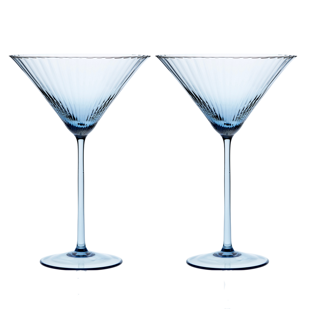 Set of Two Quinn Ocean Martini Glasses - The Well Appointed House