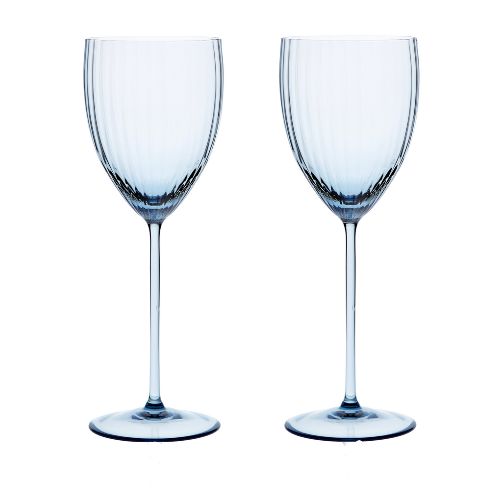 Set of Two Quinn Ocean White Wine Glasses - The Well Appointed House