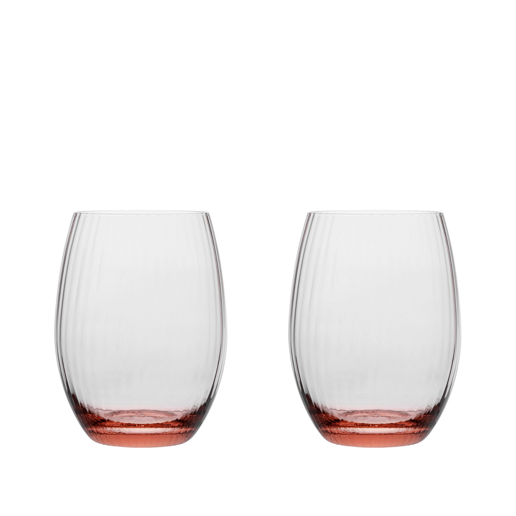 Set of Two Quinn Rose Tumblers - The Well Appointed House