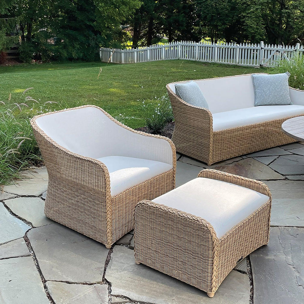 Quogue Wicker Outdoor Club Chair - Outdoor Chairs & Chaises - The Well Appointed House