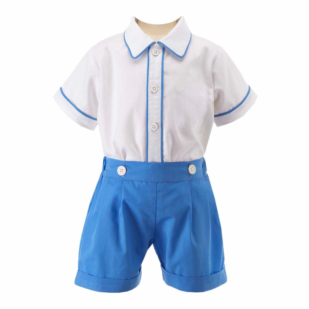 Rachel Riley Blue Short & Shirt Set - Baby Boy Clothing - The Well Appointed House