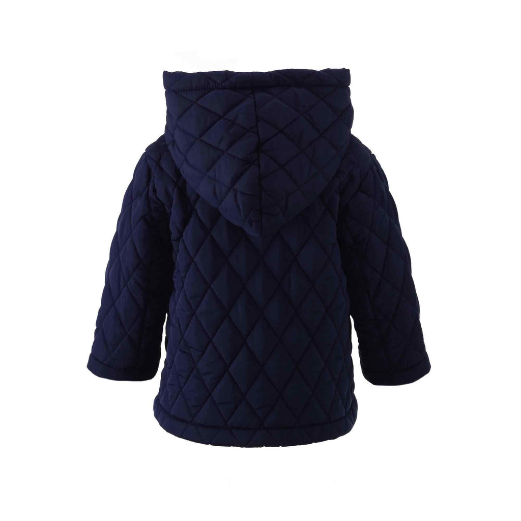 Rachel Riley Navy Quilted Hooded Jacket - Baby Boy Clothing - The Well Appointed House