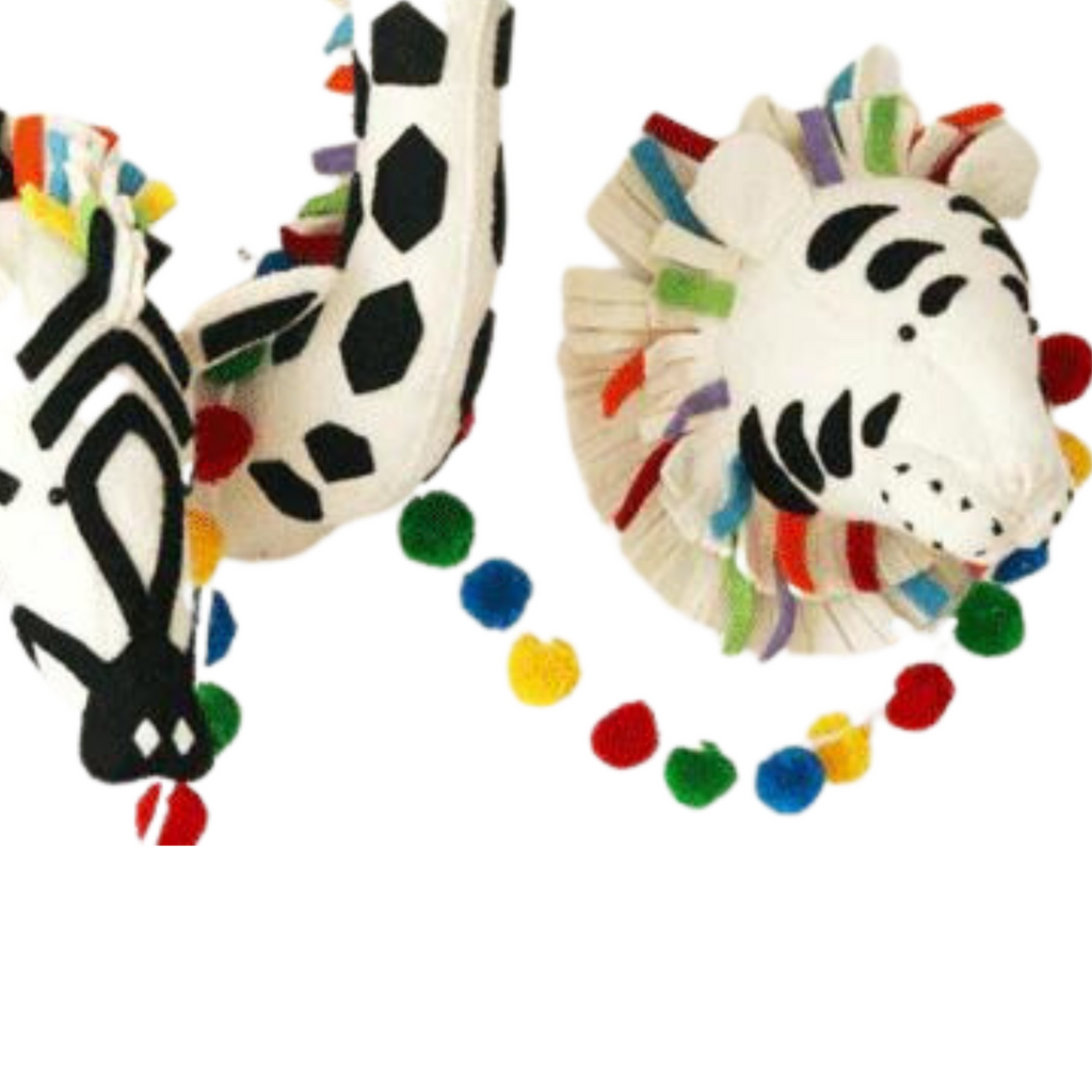 Rainbow Tiger Head Kids Wall Decor - The Well Appointed House