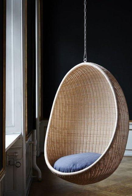 Rattan Hanging Egg Chair - Available in Two Colors - Outdoor Chairs & Chaises - The Well Appointed House