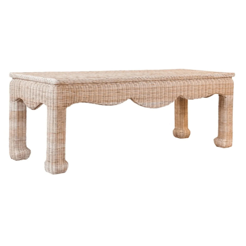 Rattan Ming Style Bench - Ottomans, Benches & Stools - The Well Appointed House