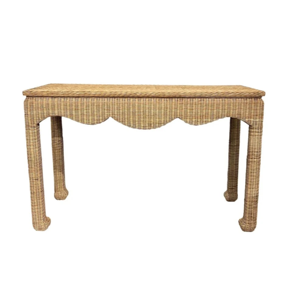 Rattan Ming Style Console Table - Consoles - The Well Appointed House