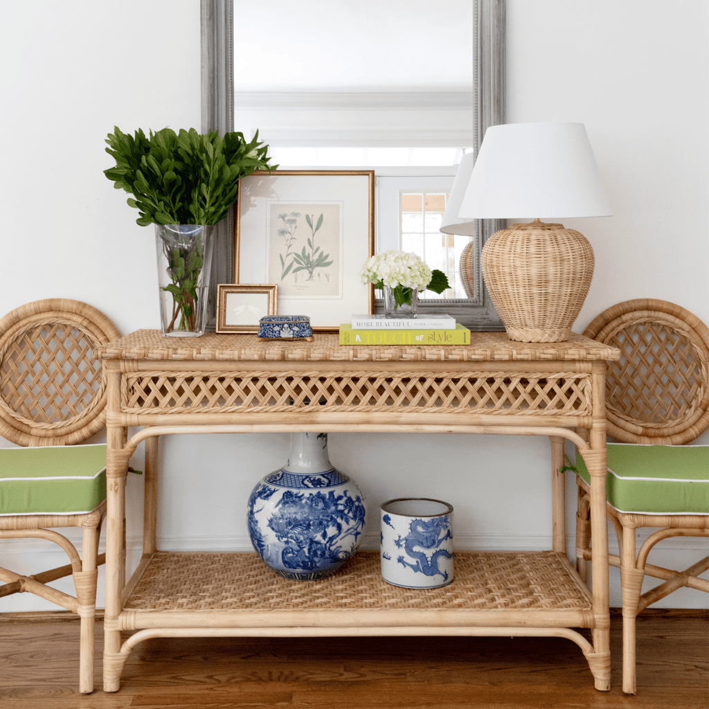Rattan Trellis-Back Chair - Dining Chairs - The Well Appointed House