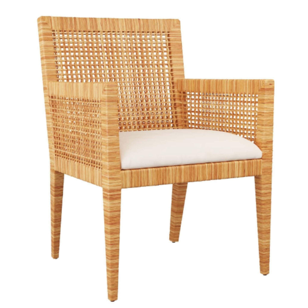 Rattan Wood Palmer Dining Chair - Dining Chairs - The Well Appointed House