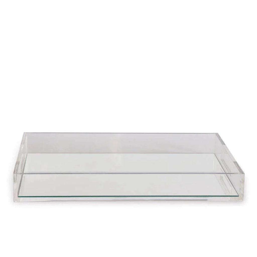 Rectangular Lucite Tray with Mirror Base - Decorative Trays - The Well Appointed House